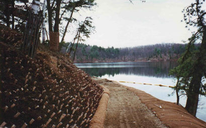 erosion control at Walden Pond