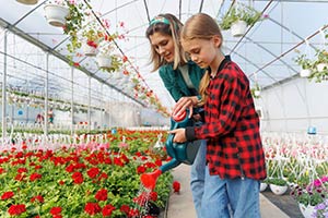 Watering Flowers