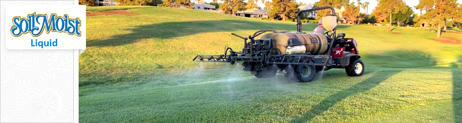 vehicle spraying turf