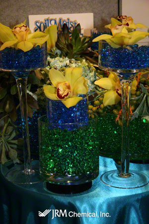 vase decor store water for flowers Green gel beads 
